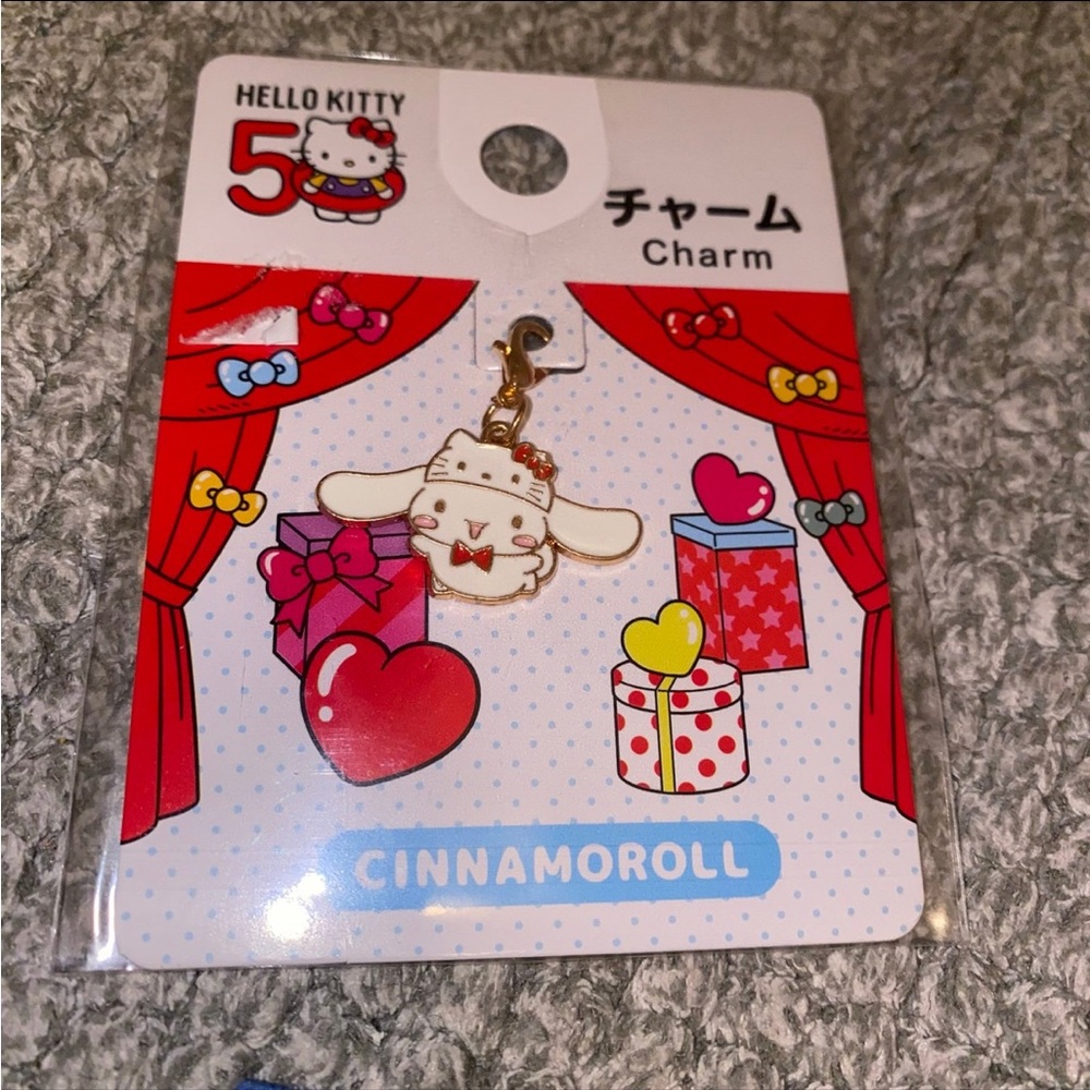 Hello Kitty Cinnamoroll Gold-Tone Charm